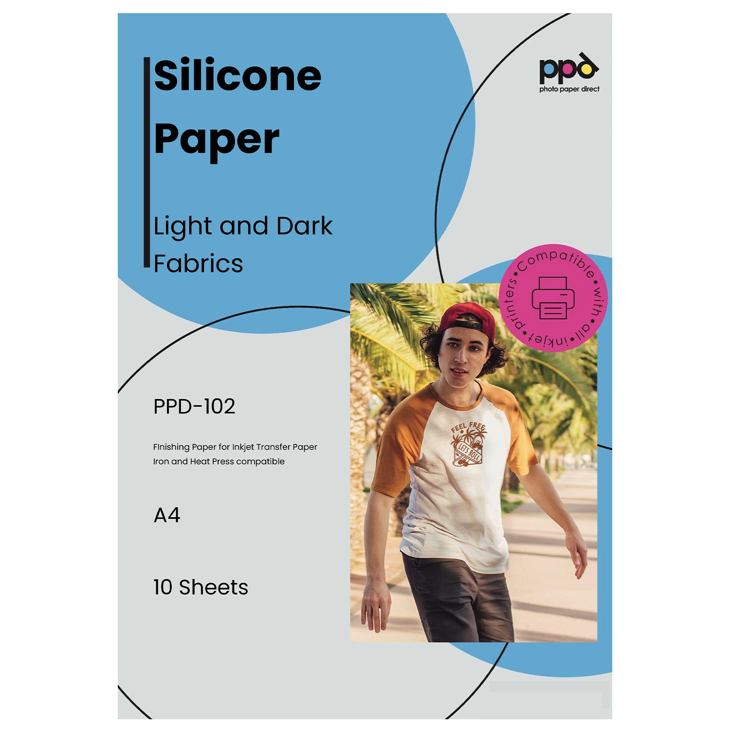 PPD Silicone Papers for T Shirt Transfer Iron or Heat Press A4 PPD