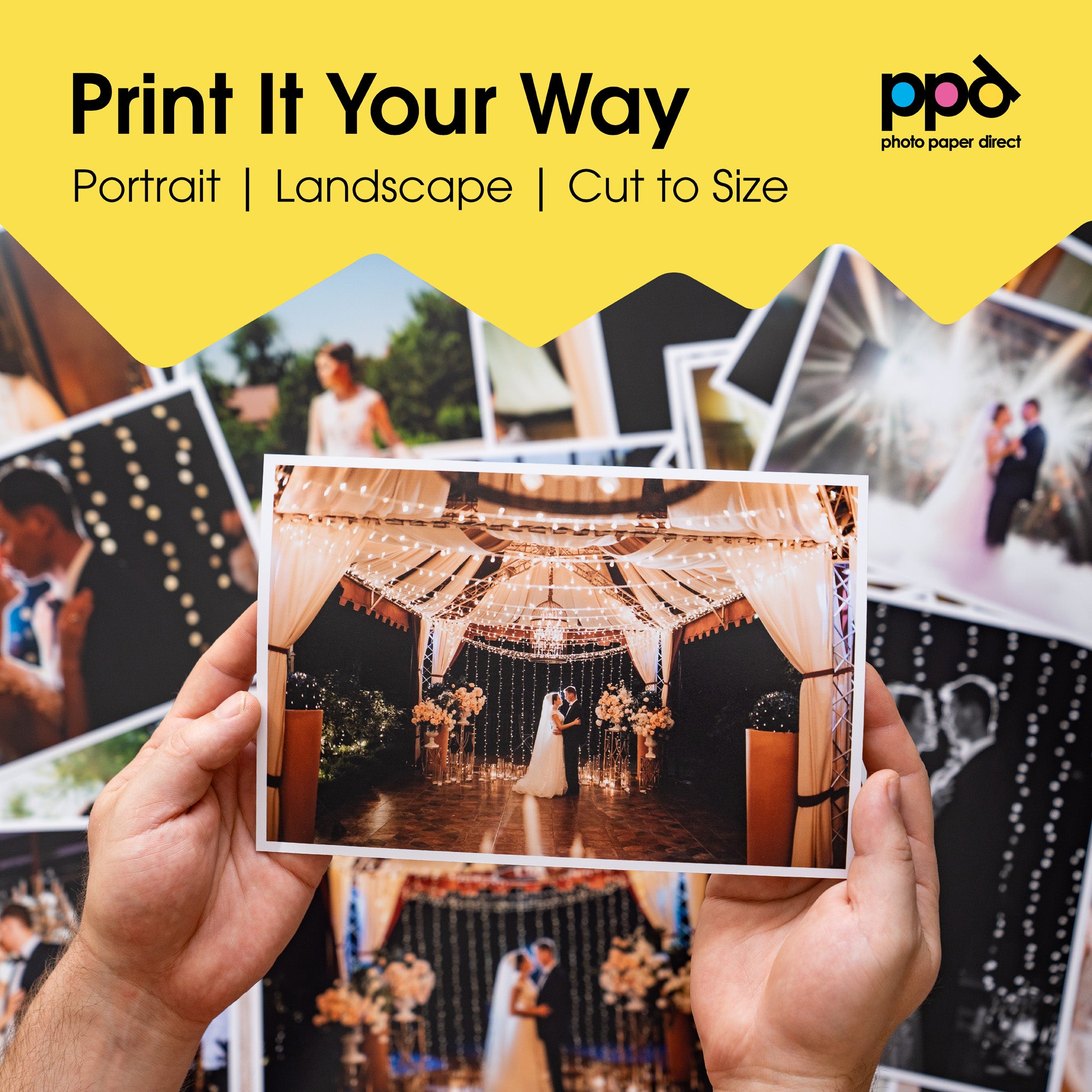 PPD 6x4 Inkjet High Gloss Photo Paper 280gsm Heavyweight Instant Dry and Water-Resistant PPD-20