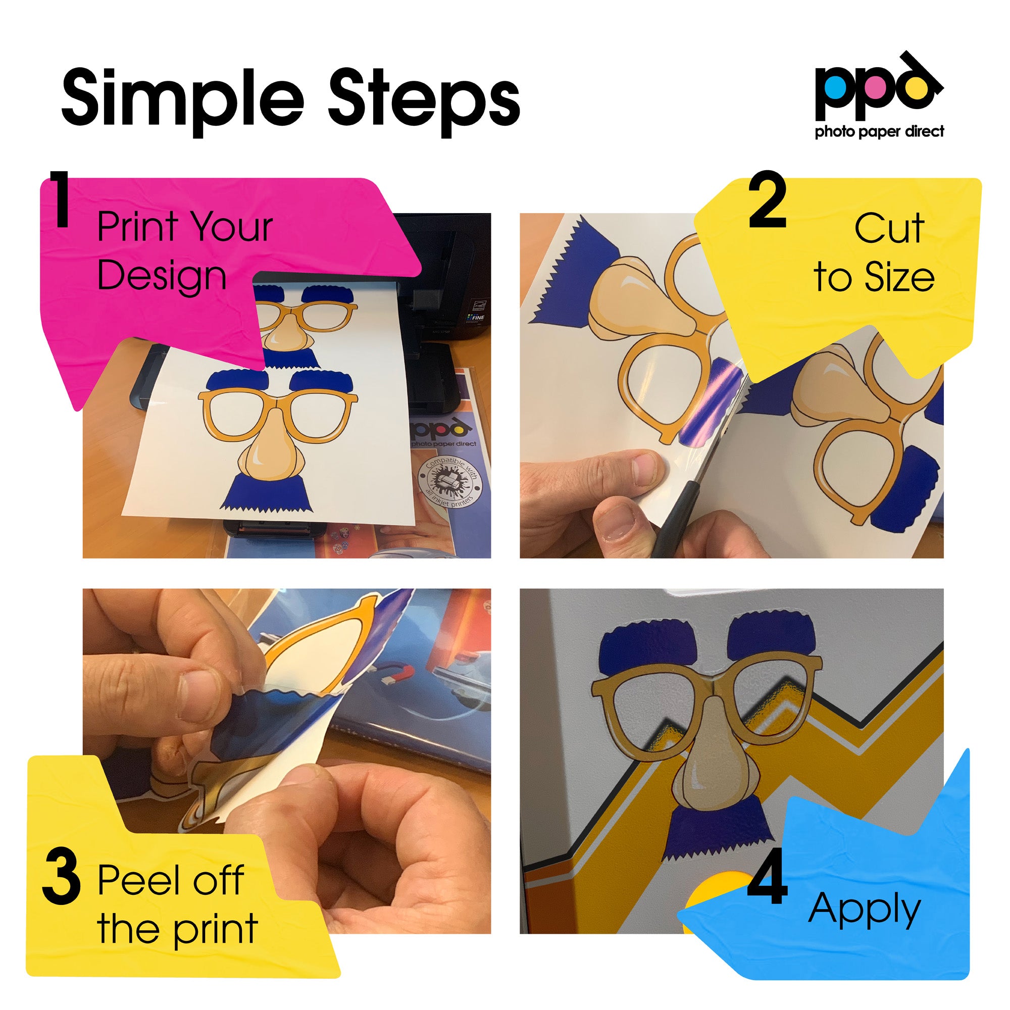 PPD Inkjet Vinyl Self-Adhesive Clear Frosty 4.7m A4 PPD-39F