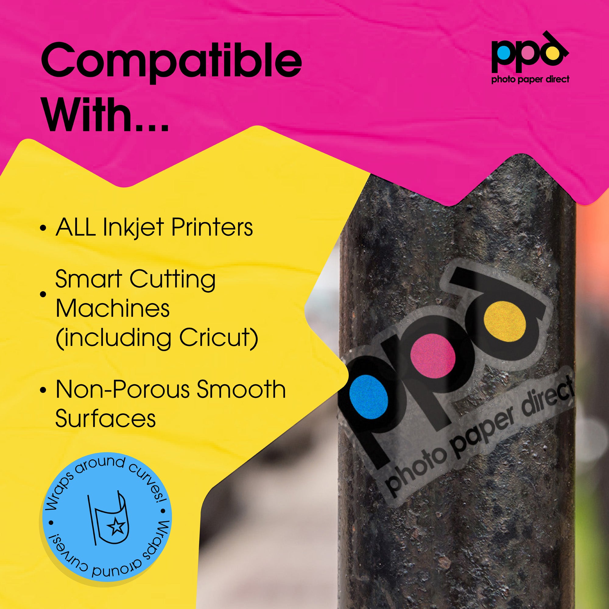 PPD Inkjet Vinyl Self-Adhesive Clear Frosty 4.7m A4 PPD-39F