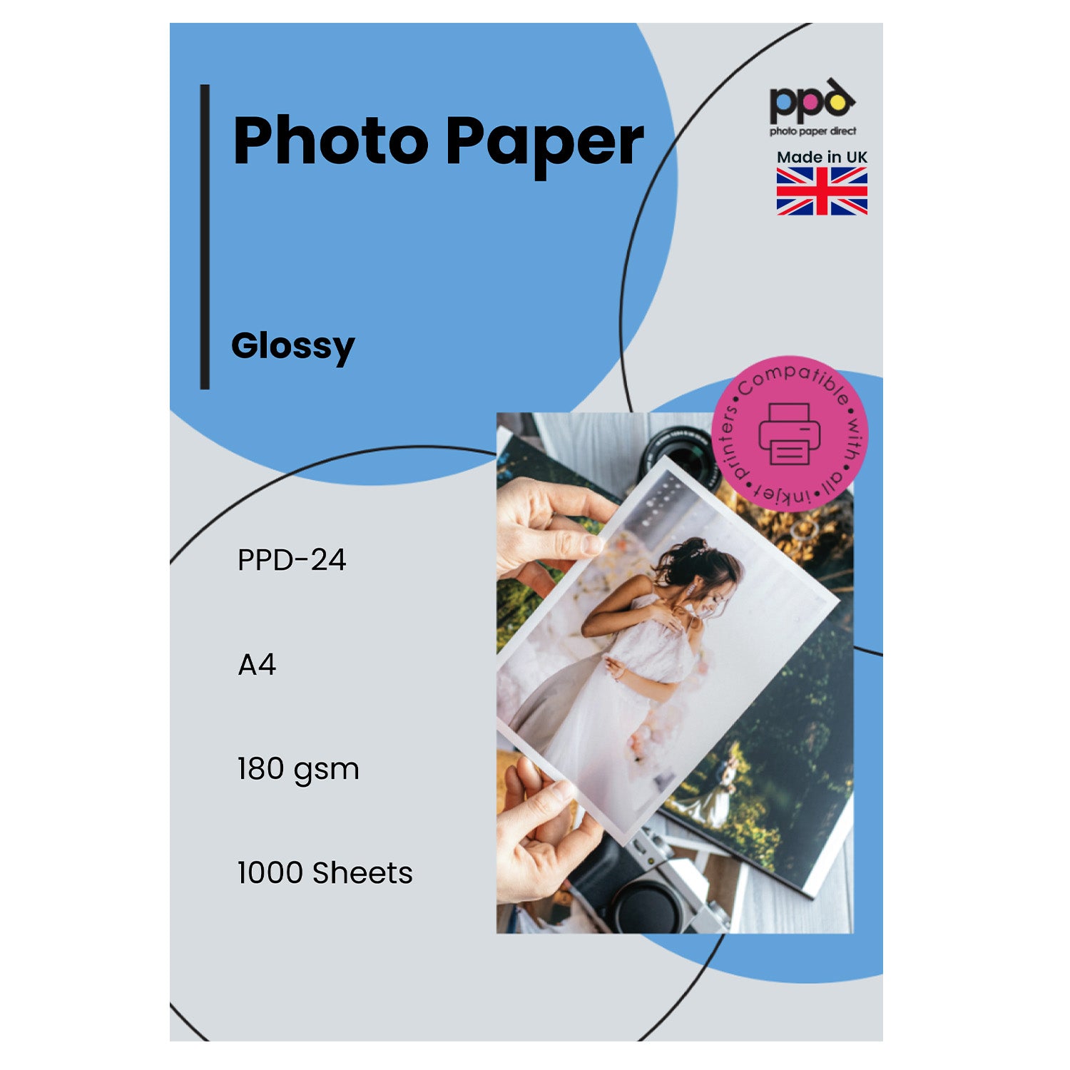 PPD Inkjet Photo Paper Glossy 180gsm A4 PPD-24