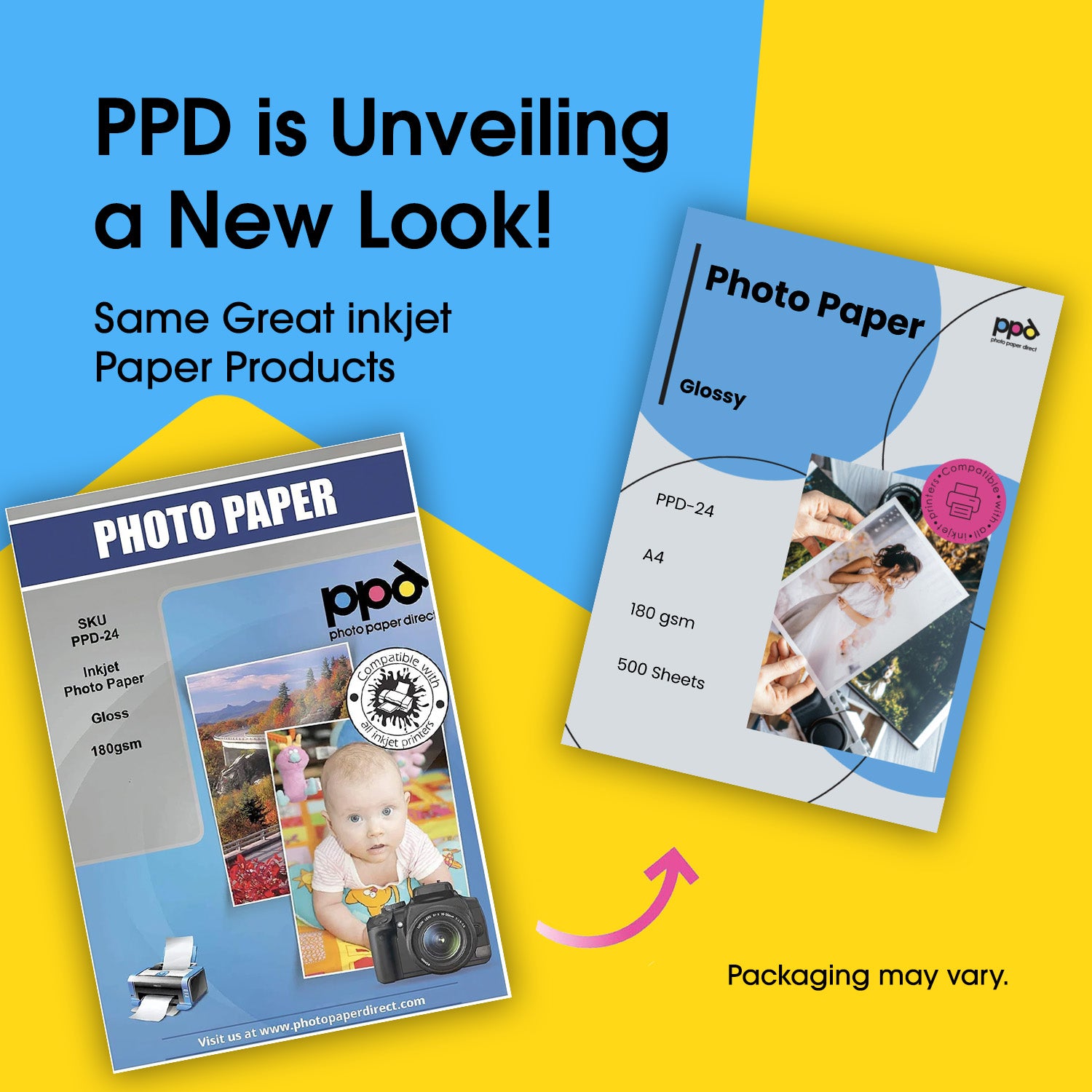 PPD Inkjet Photo Paper Glossy 180gsm A4 PPD-24