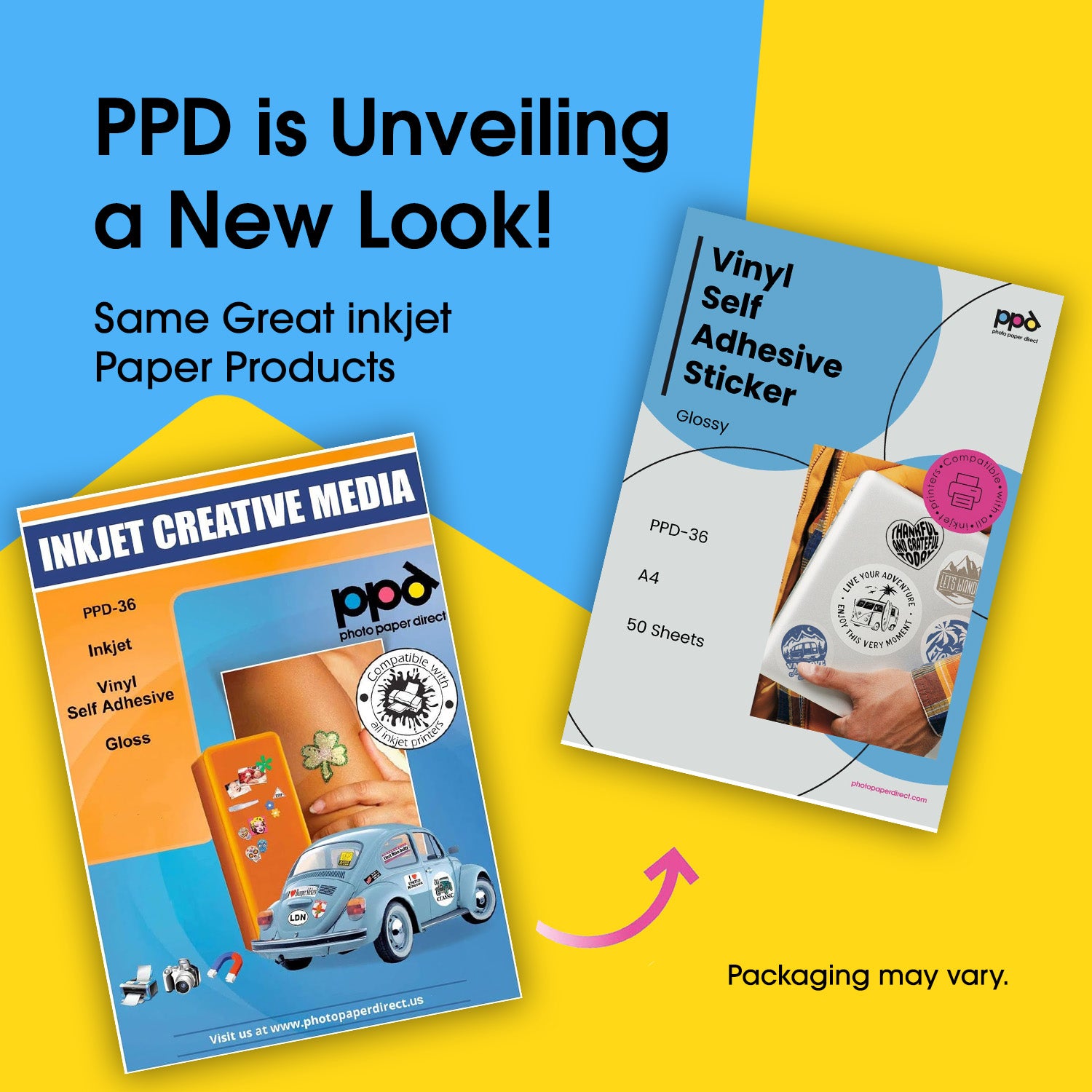 PPD Inkjet Vinyl Self-Adhesive Glossy A4 PPD-36