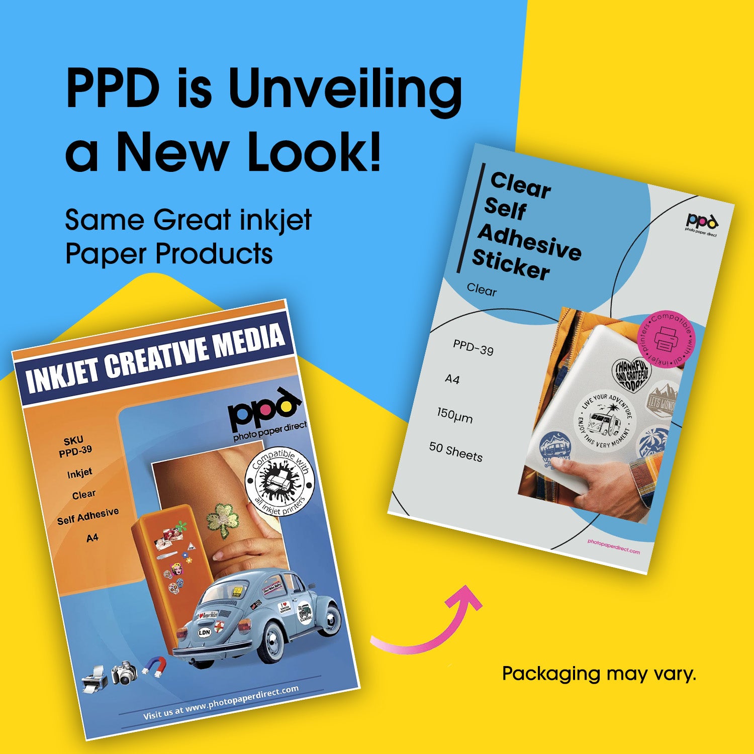 PPD Inkjet Vinyl Self-Adhesive Clear 130mic A4 PPD-39