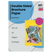 PPD Inkjet Brochure Paper Double Sided Smooth Matt Finish 130gsm A4 PPD-40