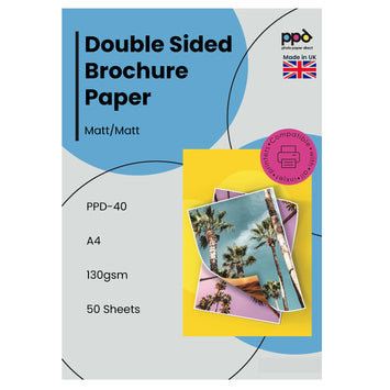 PPD Inkjet Brochure Paper Double Sided Smooth Matt Finish 130gsm A4 PPD-40