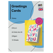 PPD Inkjet Printable Greeting Cards Glossy 240gsm A4 PPD-51