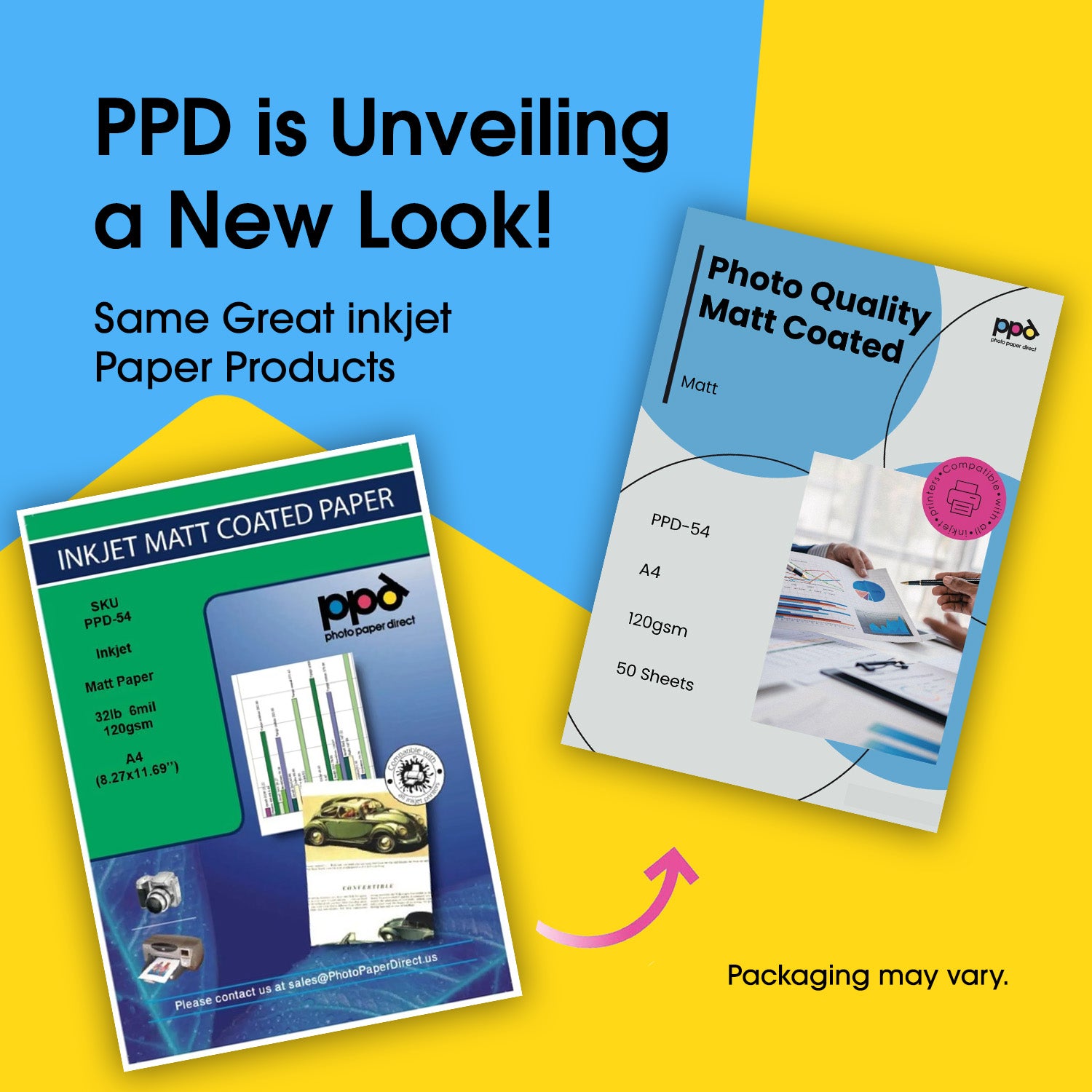 PPD A4 120gsm Matt Coated Inkjet Photo Quality Paper PPD-54