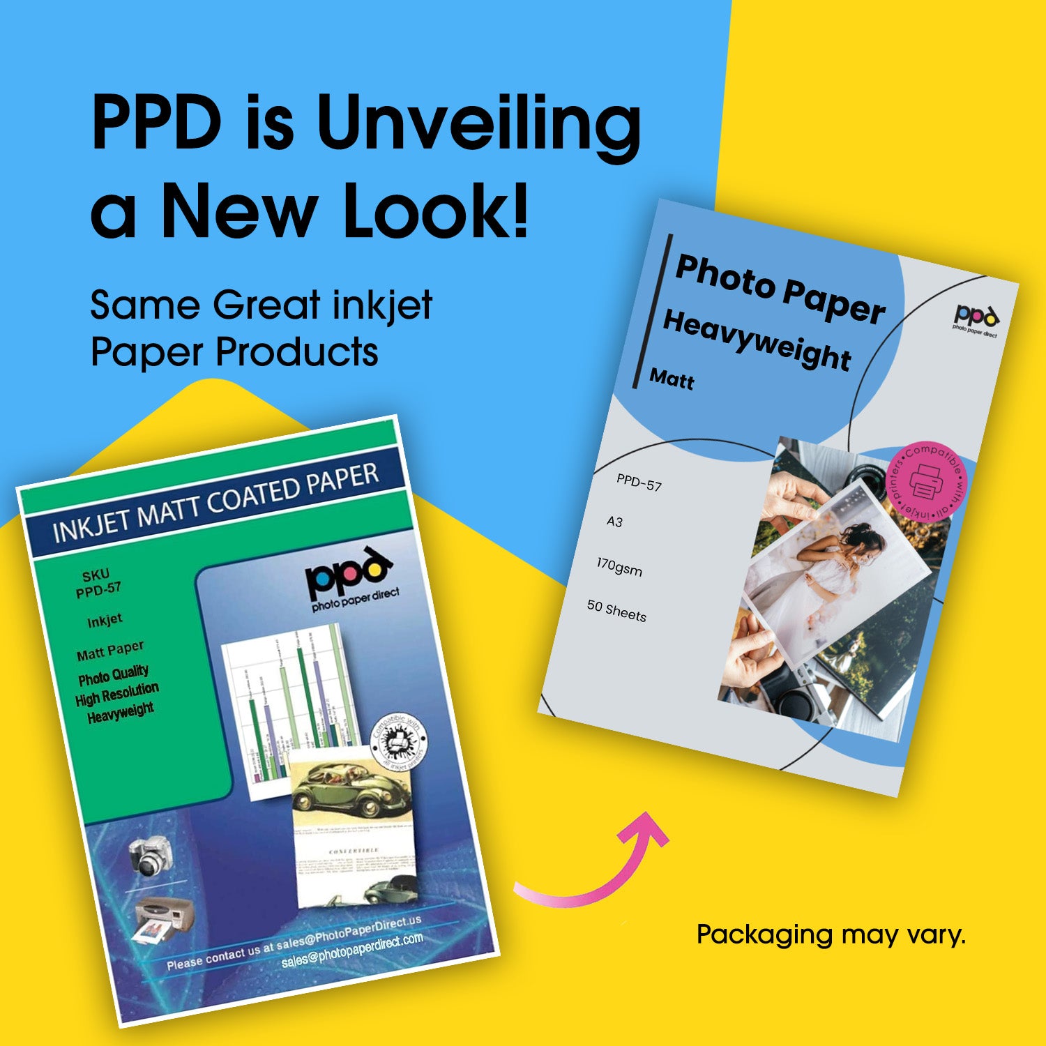 PPD Inkjet Photo Quality, Heavyweight Matt Coated 170gsm A3 PPD-57