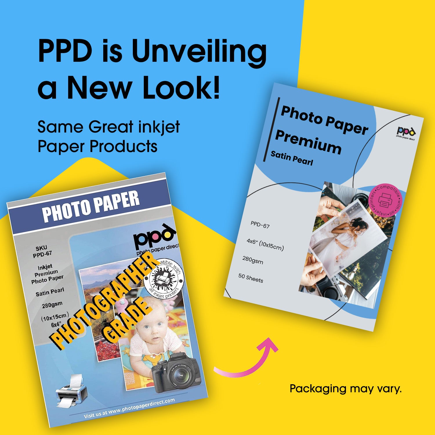 PPD Inkjet Photo Paper 6x4 Inkjet Super Premium Satin (Semi-Gloss) 280gsm Professional Photographer Grade Instant Dry Fade PPD-67