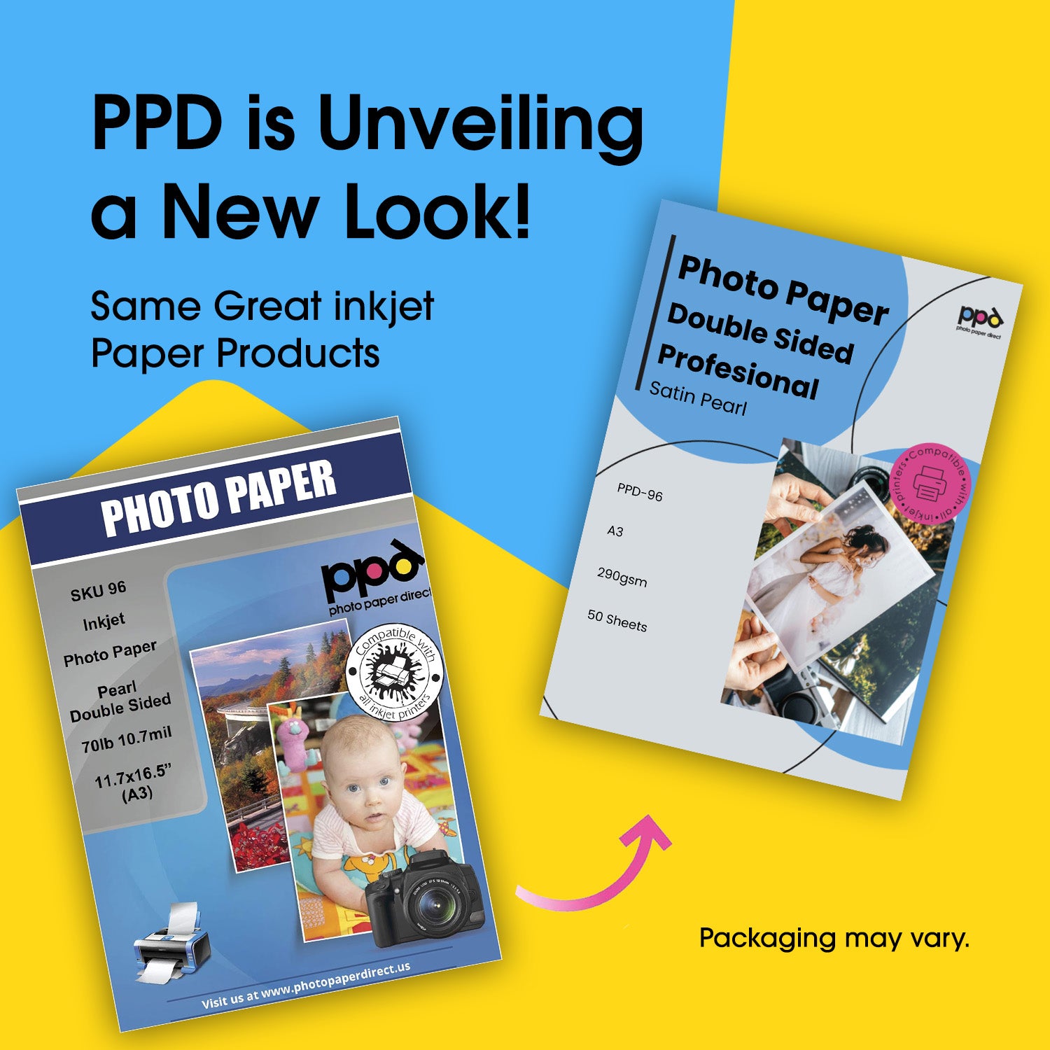 PPD Inkjet Premium Photo Paper Satin Double Sided A3 290gsm PPD-96