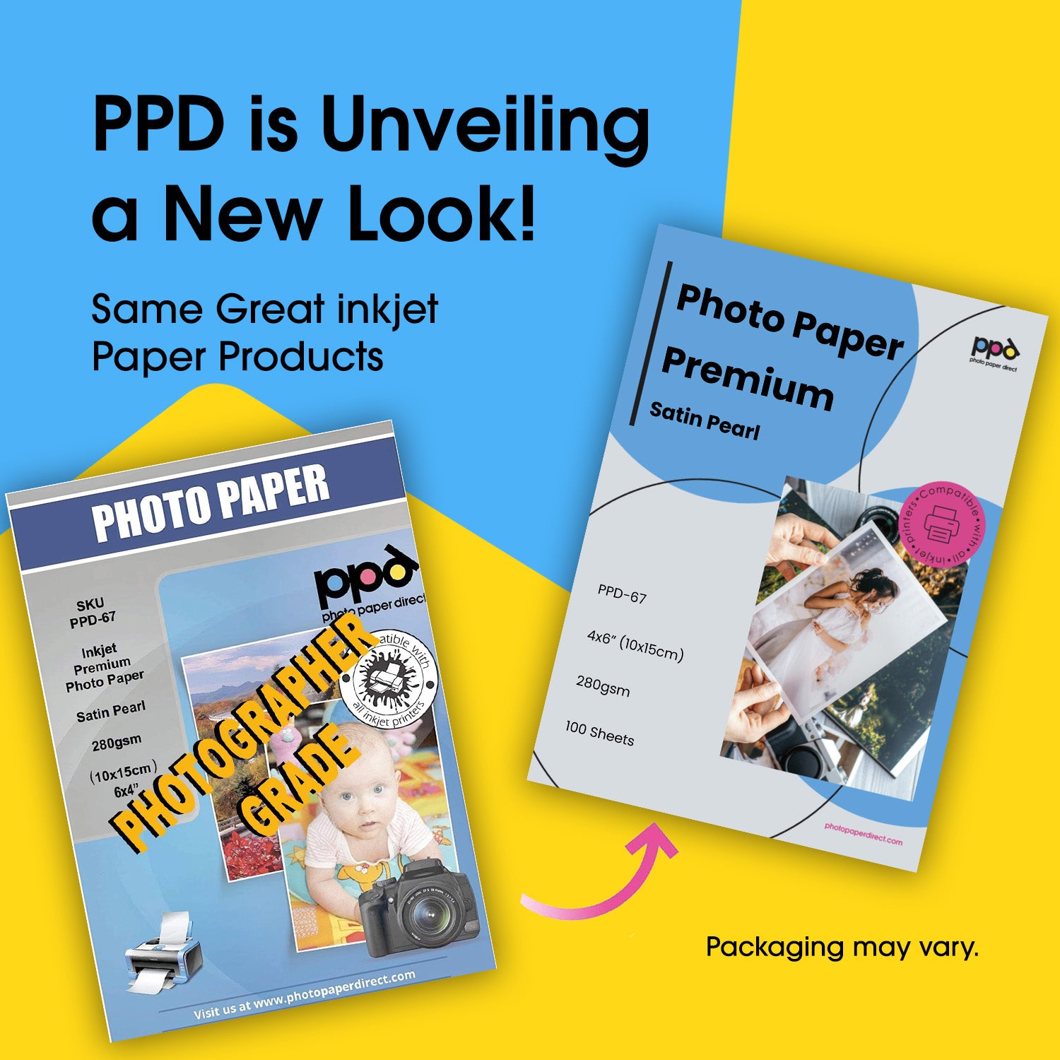 PPD Inkjet Photo Paper 6x4 Inkjet Super Premium Satin (Semi-Gloss) 280gsm Professional Photographer Grade Instant Dry Fade PPD-67