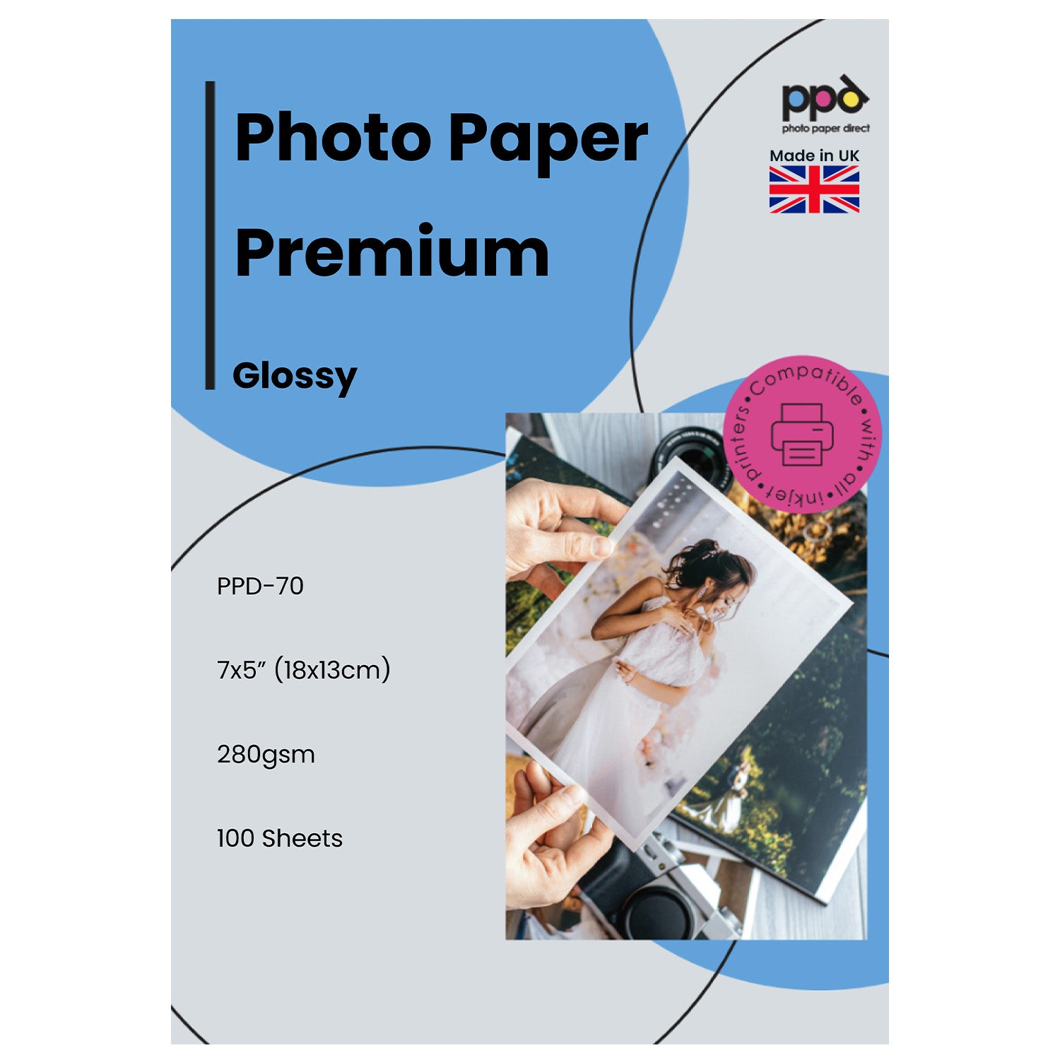 PPD Inkjet Premium Photo Paper Glossy 280gsm A3 PPD-70