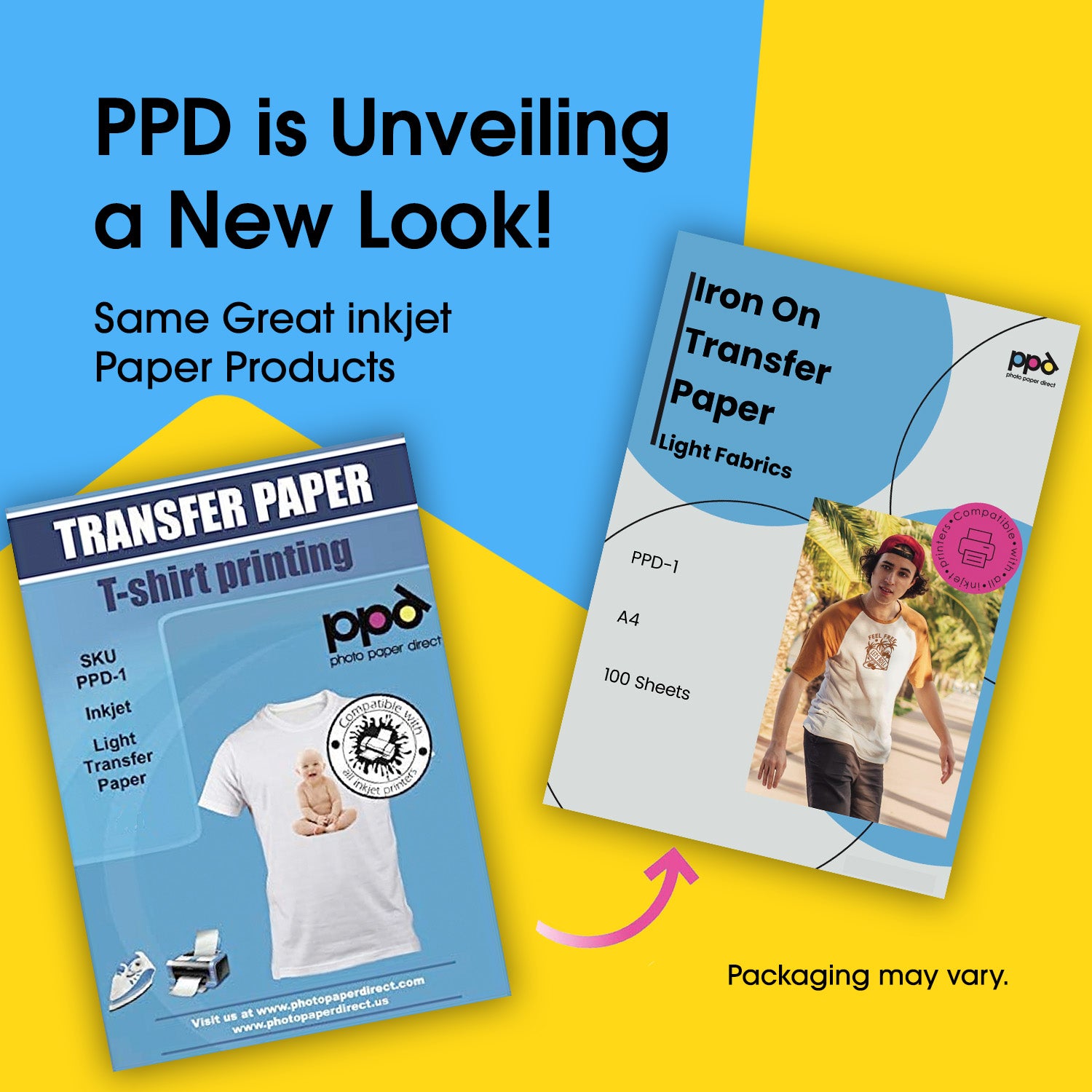 PPD Inkjet Iron-On Light Transfer Paper A4 PPD-1