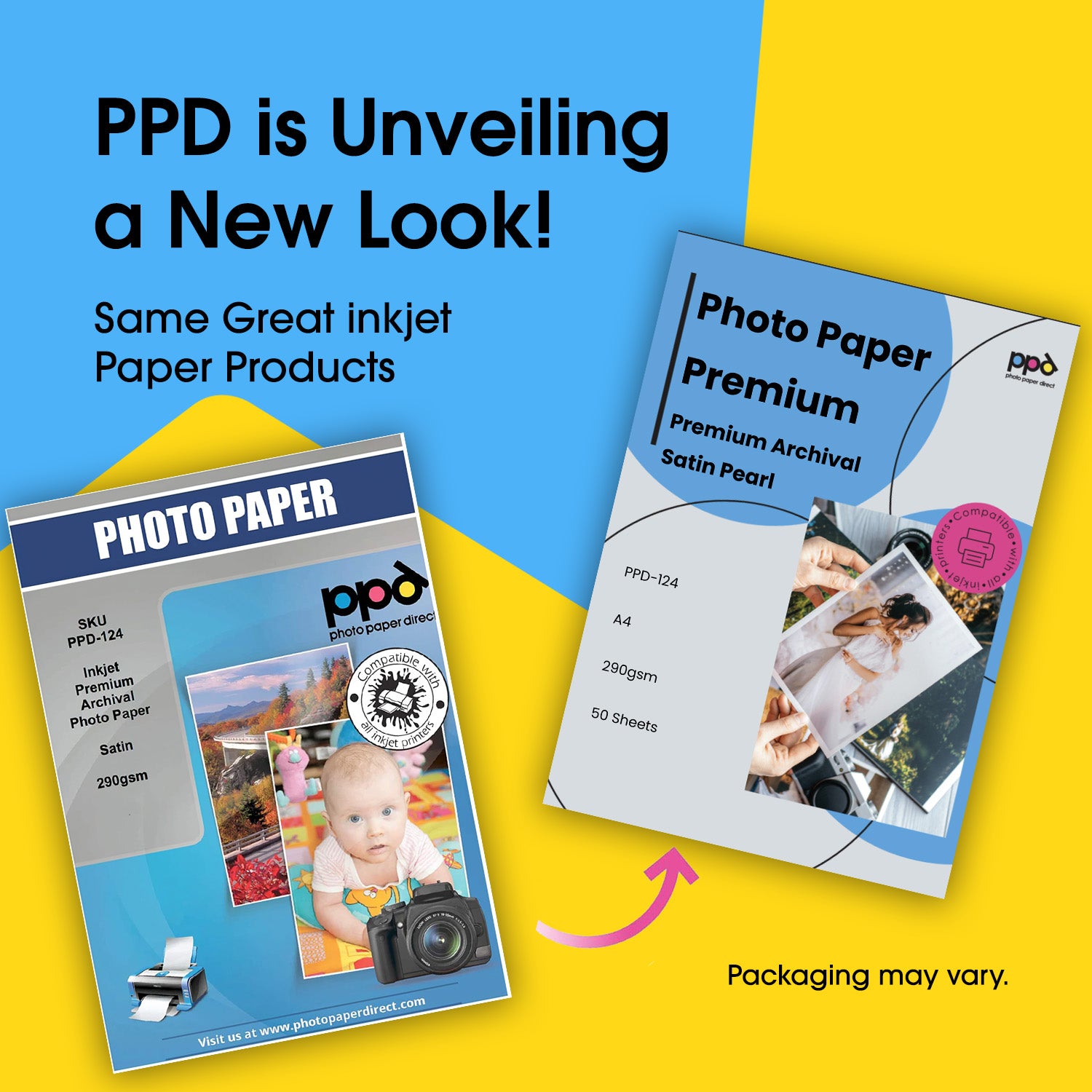 PPD Inkjet Premium Photo Paper Satin A4 70lb (290gsm) PPD-124