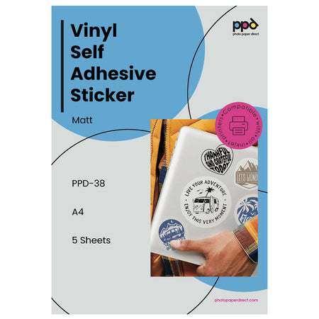 PPD Inkjet Vinyl Self-Adhesive Matt 4.1mil A4 PPD-38