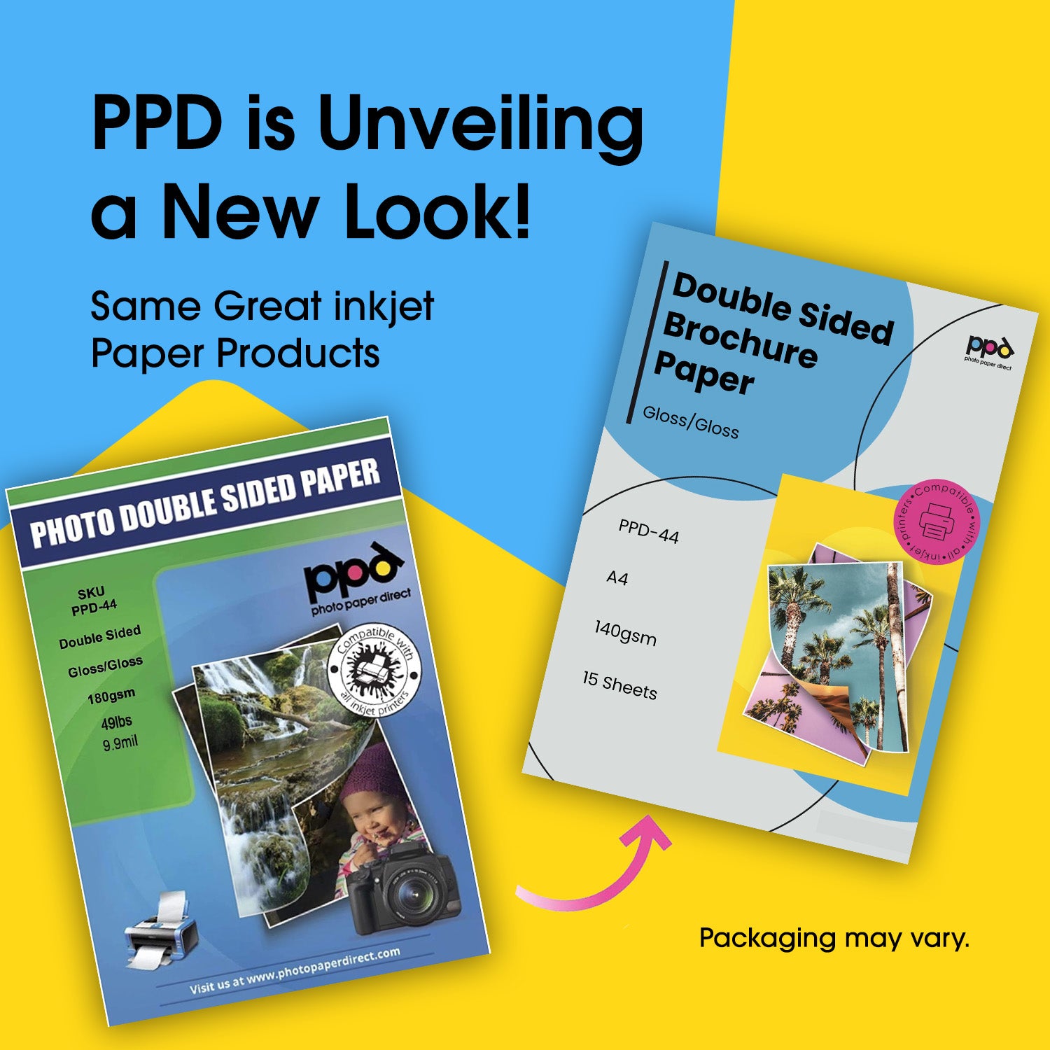PPD Inkjet Brochure Paper Double Sided Smooth Matt Finish 35lb. 130gsm 6.3mil A4 PPD-40