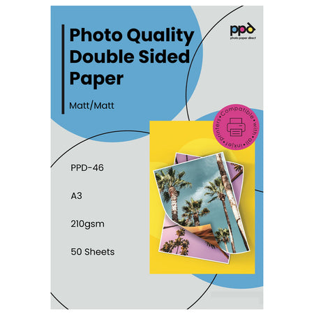 PPD Inkjet Heavyweight Matt Paper Double Sided 53lb. 210gsm 9mil A3 PPD-46