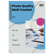 PPD Inkjet Matt Photo Paper Heavy Weight LTR A4 49lbs 170gsm 9.5mil PPD-56