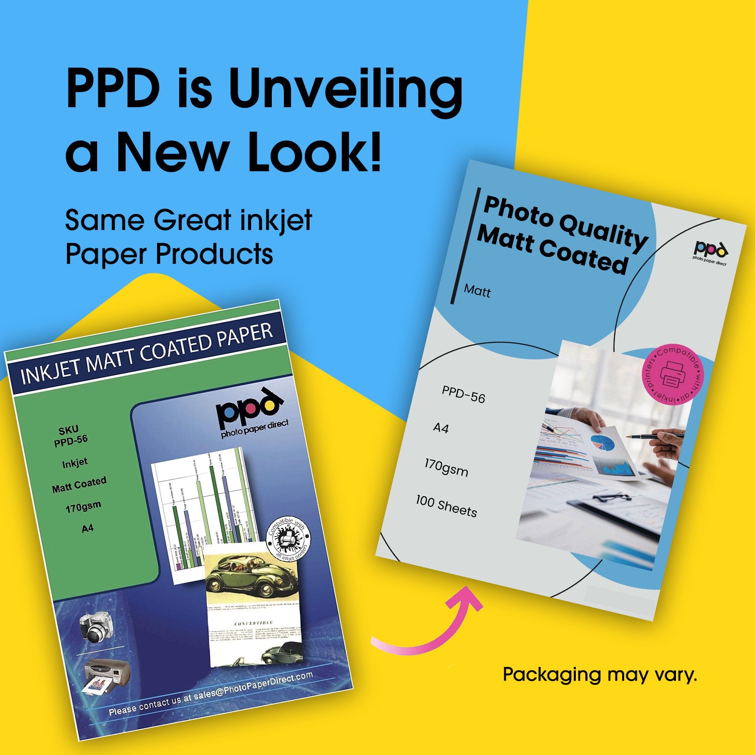 PPD Inkjet Matt Photo Paper Heavy Weight LTR A4 49lbs 170gsm 9.5mil PPD-56