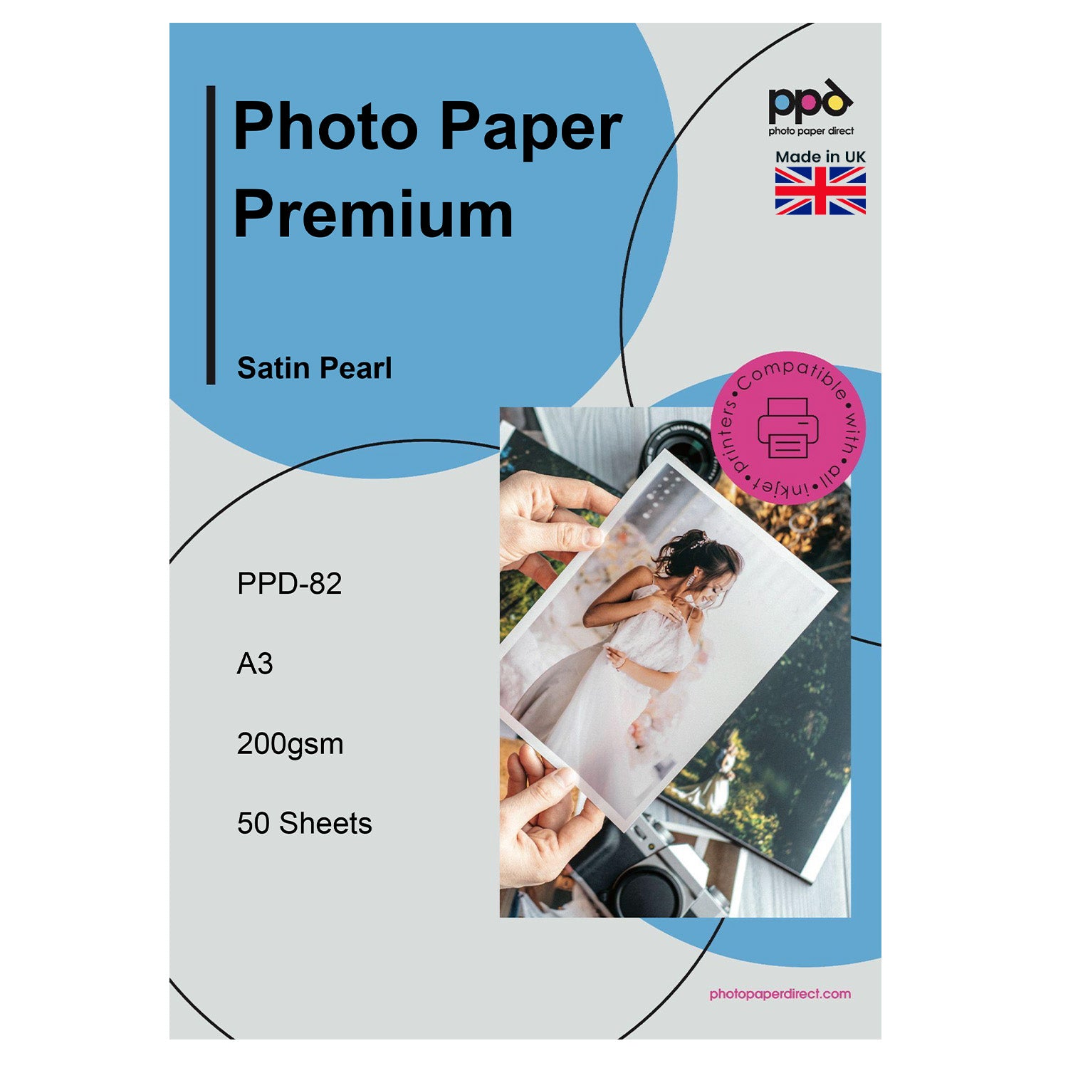 PPD Inkjet Premium Photo Paper Satin A3 200gsm PPD-82 – PhotoPaperDirect UK