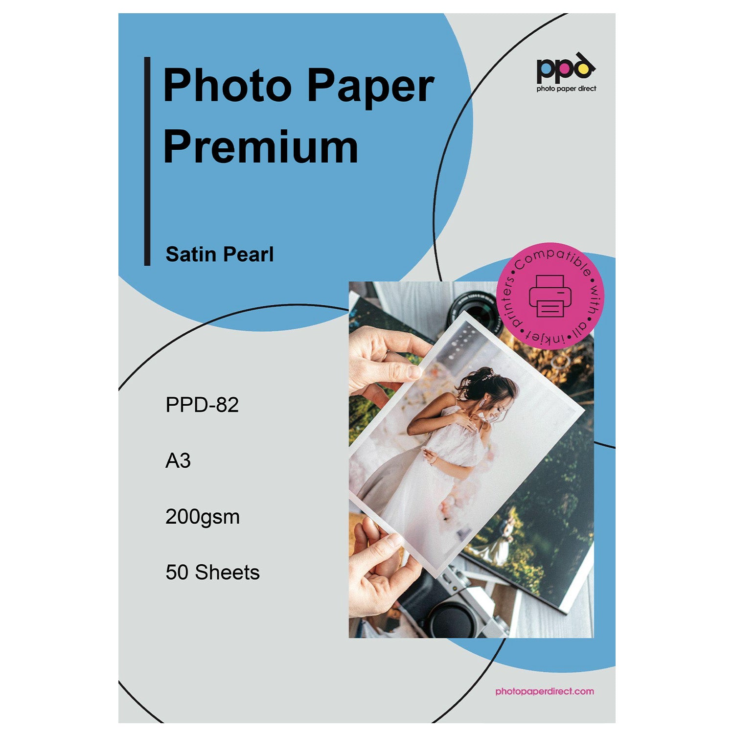 PPD Inkjet Premium Photo Paper Satin A3 76lb 290gsm 10.7mil PPD-125