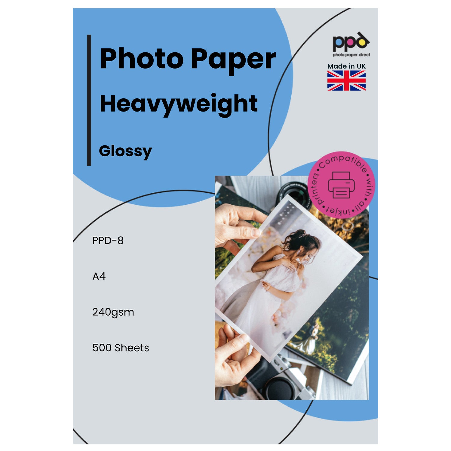 PPD Inkjet Heavyweight Photo Paper Glossy 240gsm A4 PPD-8