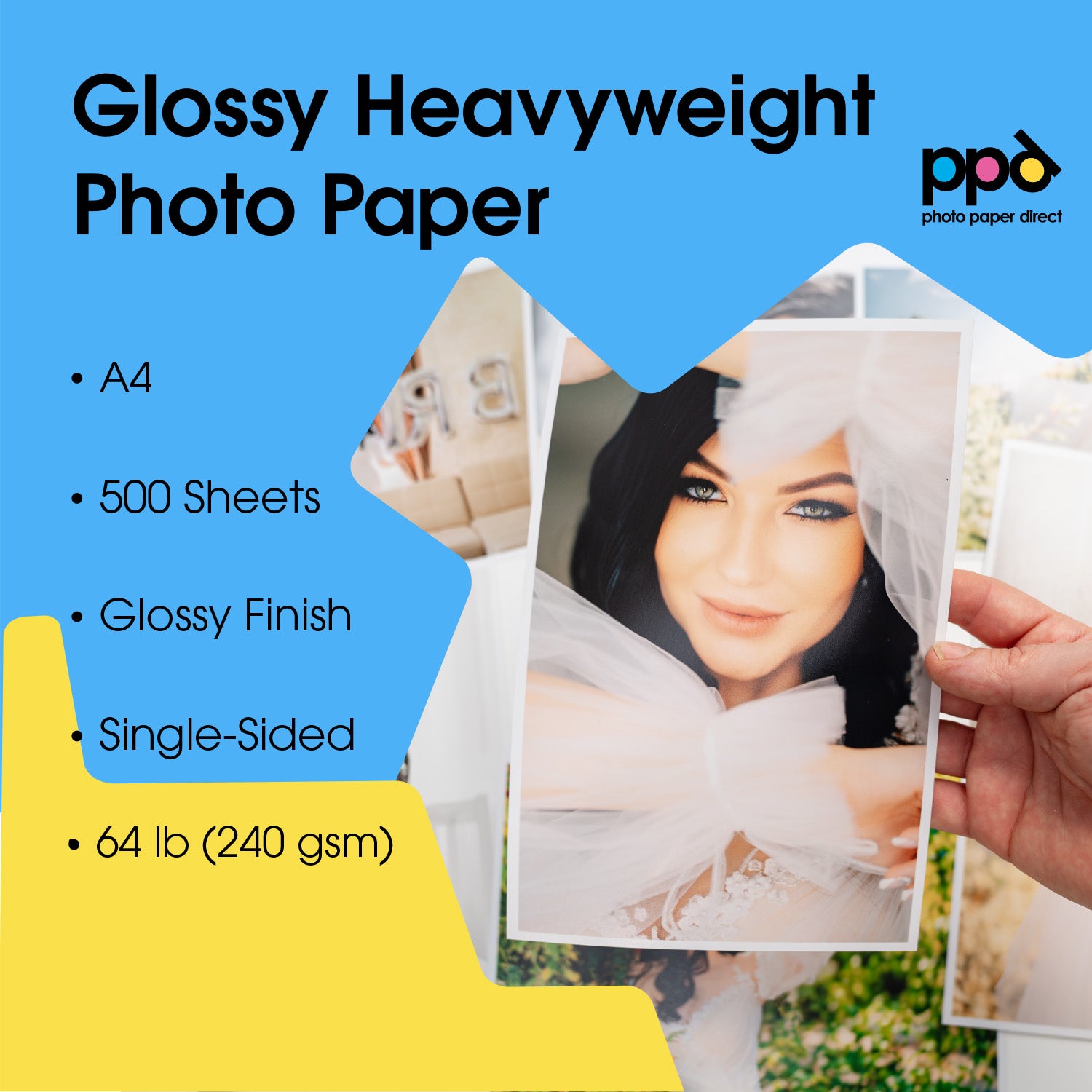 PPD Inkjet - A4 x 10 Hojas de Papel Fotográfico de Lienzo Canvas Imprimible 340 g/m² - 100% Algodón - Lienzo de Arte Personalizable - Para Todas Impresoras de Inyección de Tinta PPD Inkjet - A4 x 10 Hojas de Papel Fotográfico de Lienzo Canvas Imprimible 340 g/m² - 100% Algodón - Lienzo de Arte Personalizable - Para Todas Impresoras de Inyección de Tinta