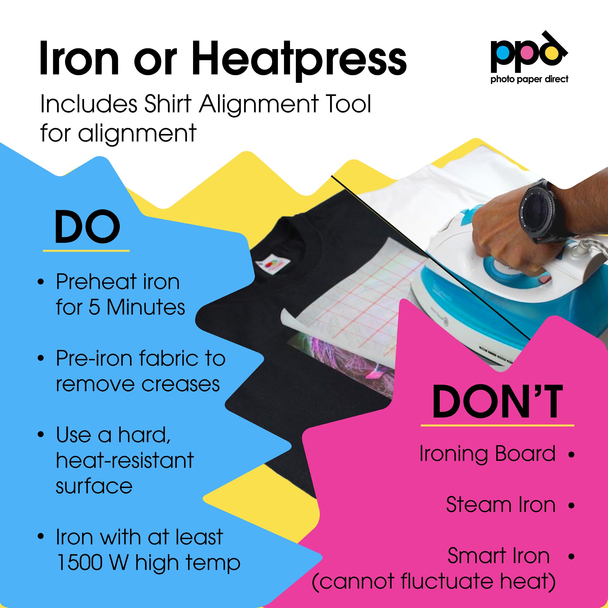 PPD Inkjet Iron On MULTIPACK 20 Light and 20 Dark Transfer Paper A4 PPD-5