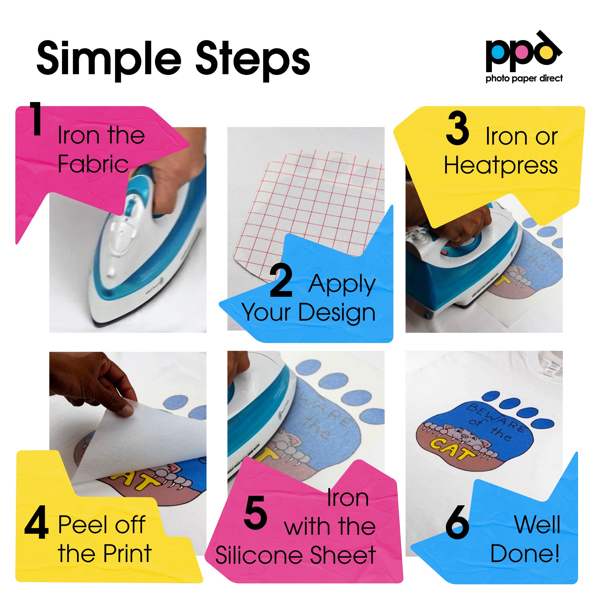 PPD Inkjet Iron-On Light Transfer Paper A3 PPD-7