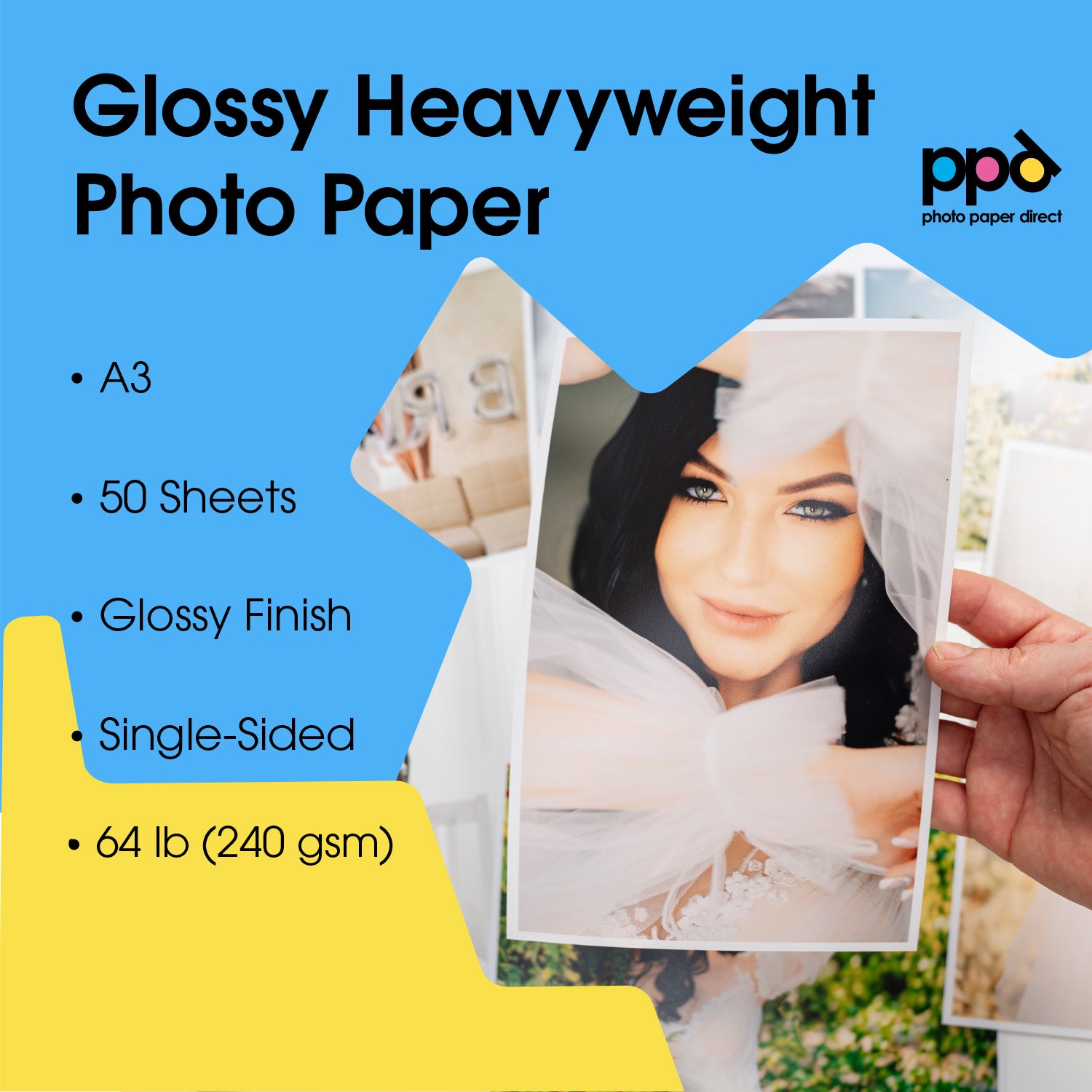 PPD Inkjet Heavyweight Photo Paper Glossy 240gsm A3 PPD-9