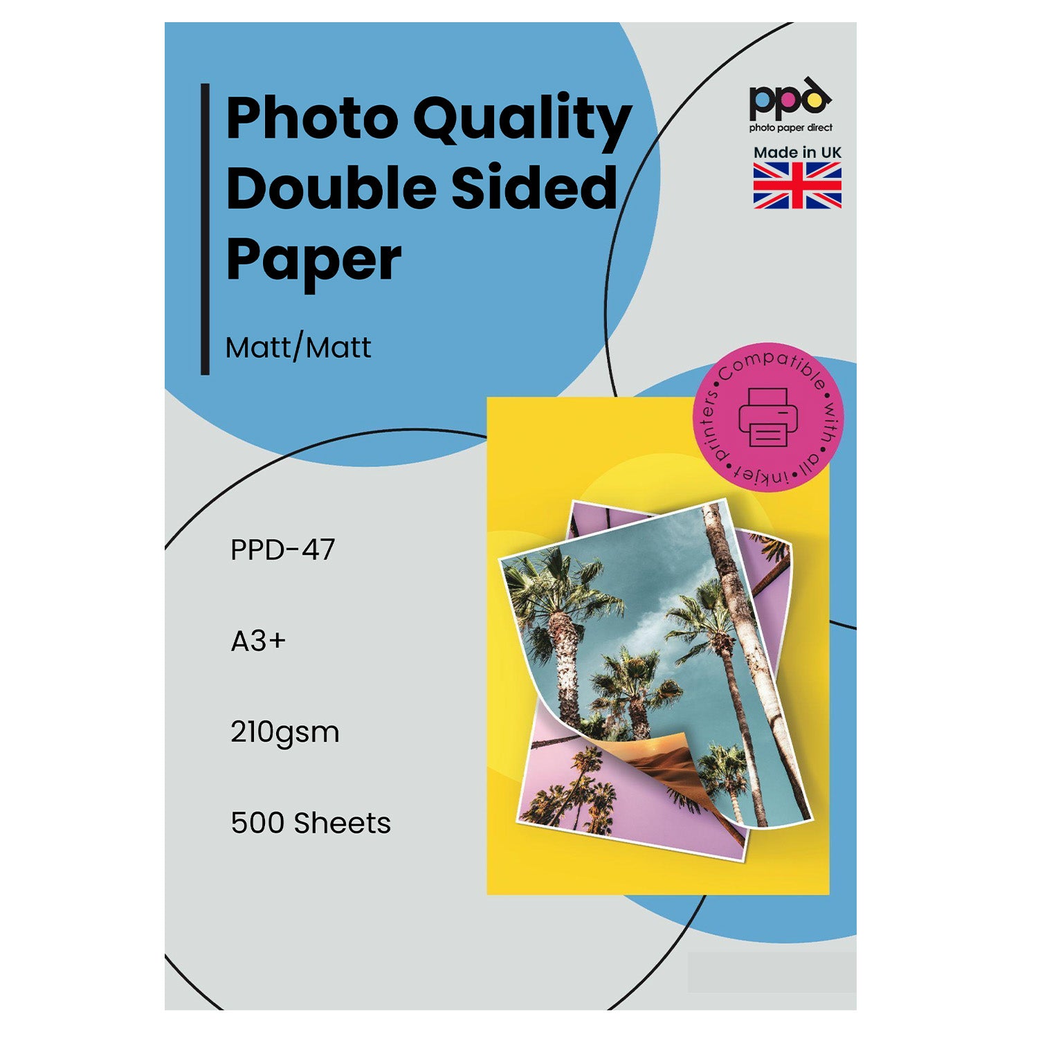 PPD Inkjet Heavyweight Matt Paper Double Sided 210gsm A3+ PPD-47