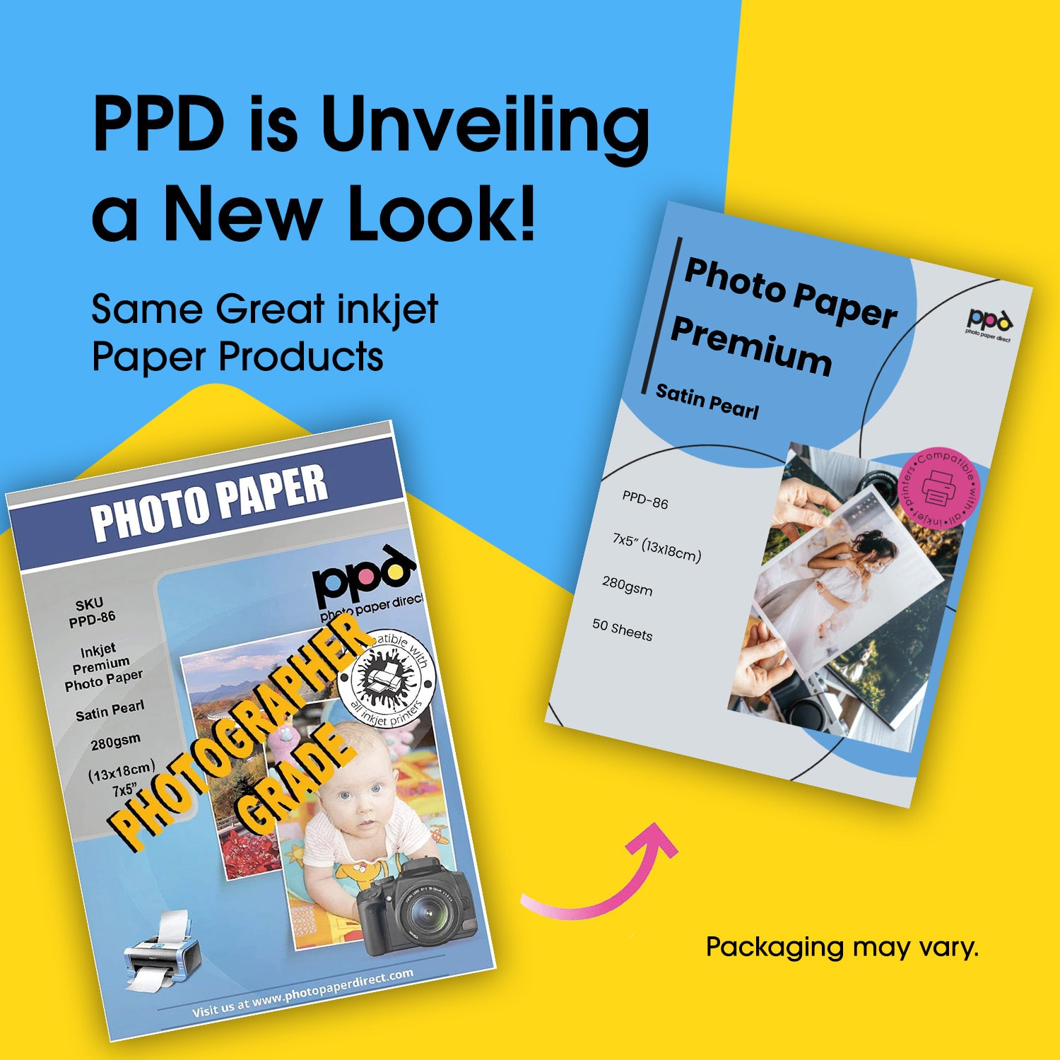 PPD Inkjet Premium Photo Paper Satin 280gsm 5x7" (18x13cm) PPD-86