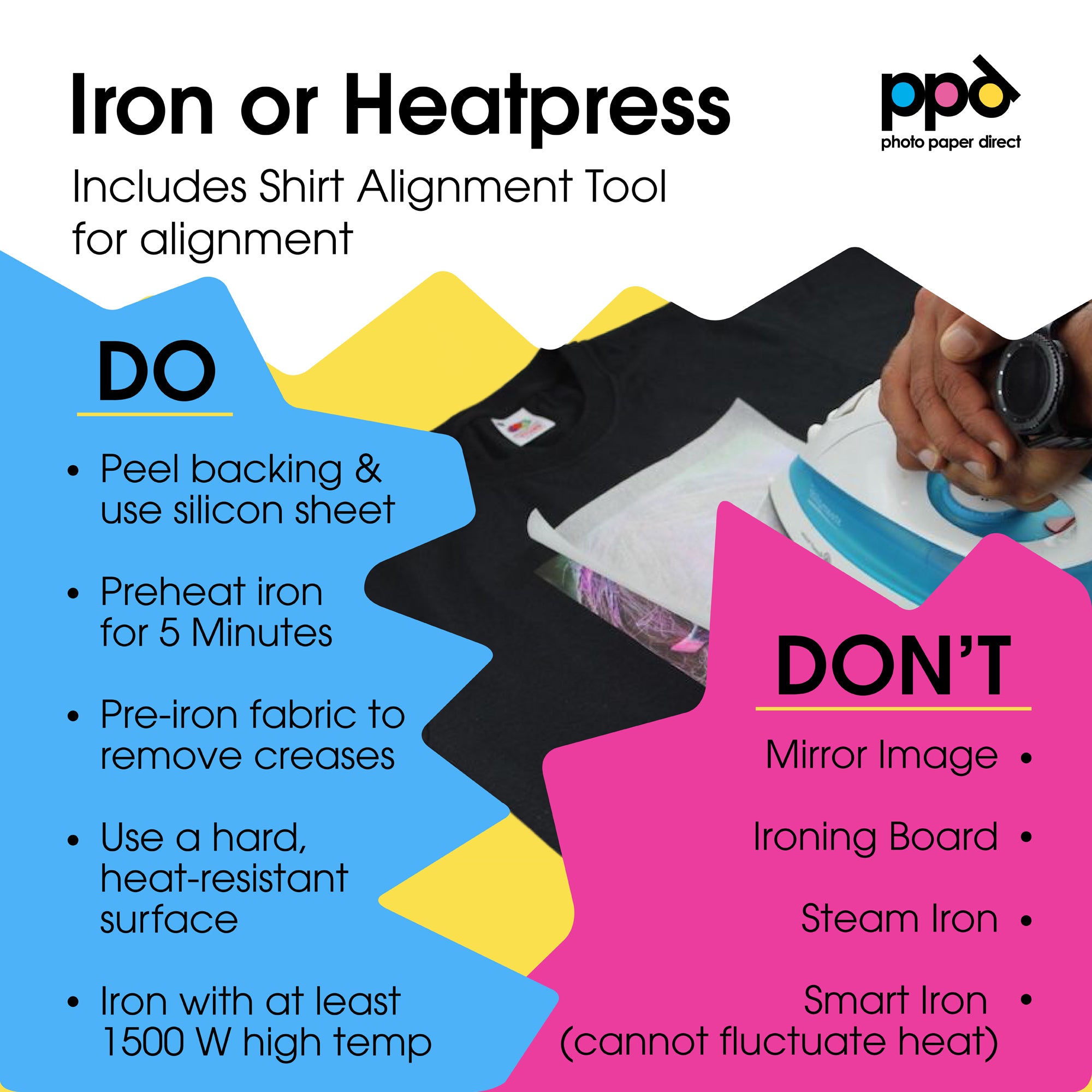 PPD Inkjet Iron-On Dark Transfer Paper A3 PPD-107