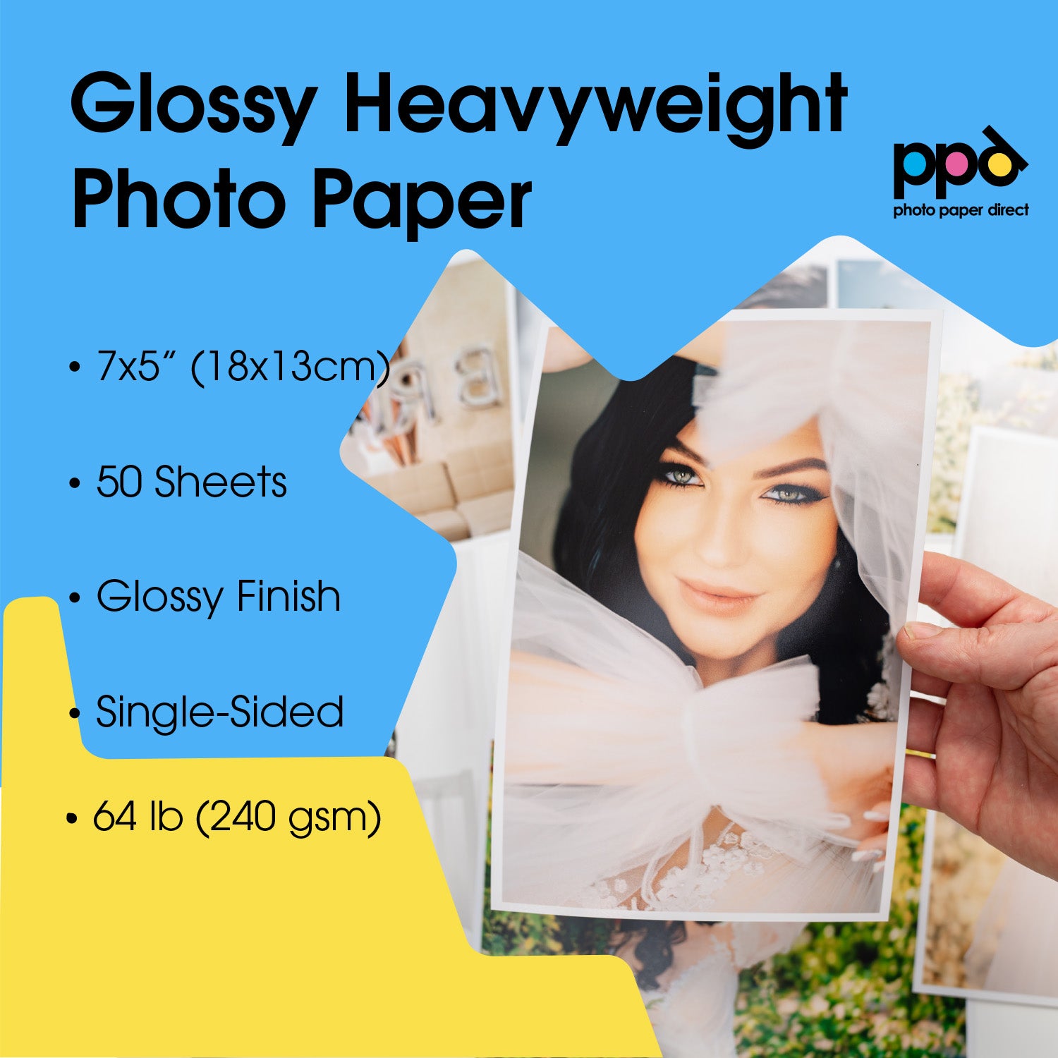 PPD Inkjet Heavyweight Photo Paper Glossy 240gsm 5 x 7" PPD-119