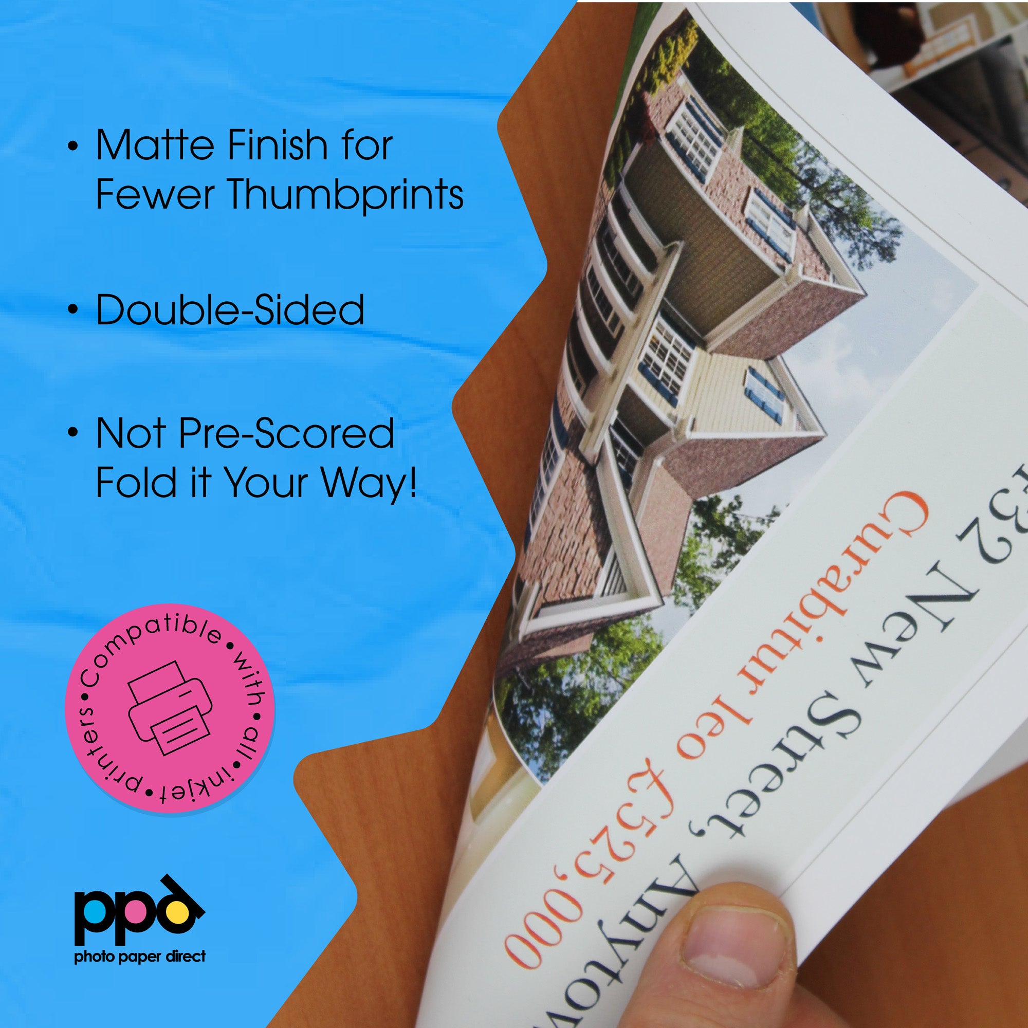 PPD Inkjet Brochure Paper Double Sided Smooth Matt Finish 130gsm A4 PPD-40