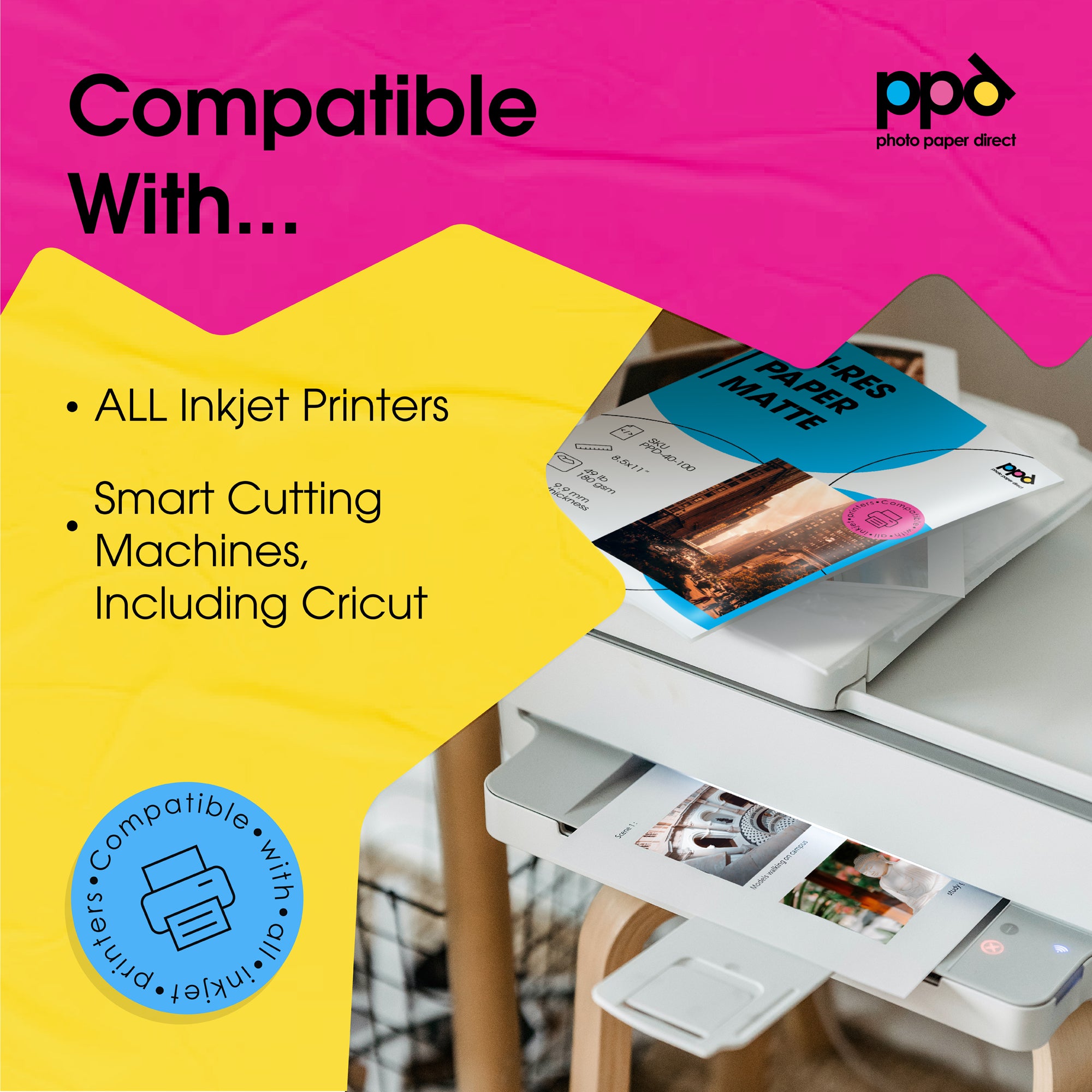 PPD A4 120gsm Matt Coated Inkjet Photo Quality Paper PPD-54
