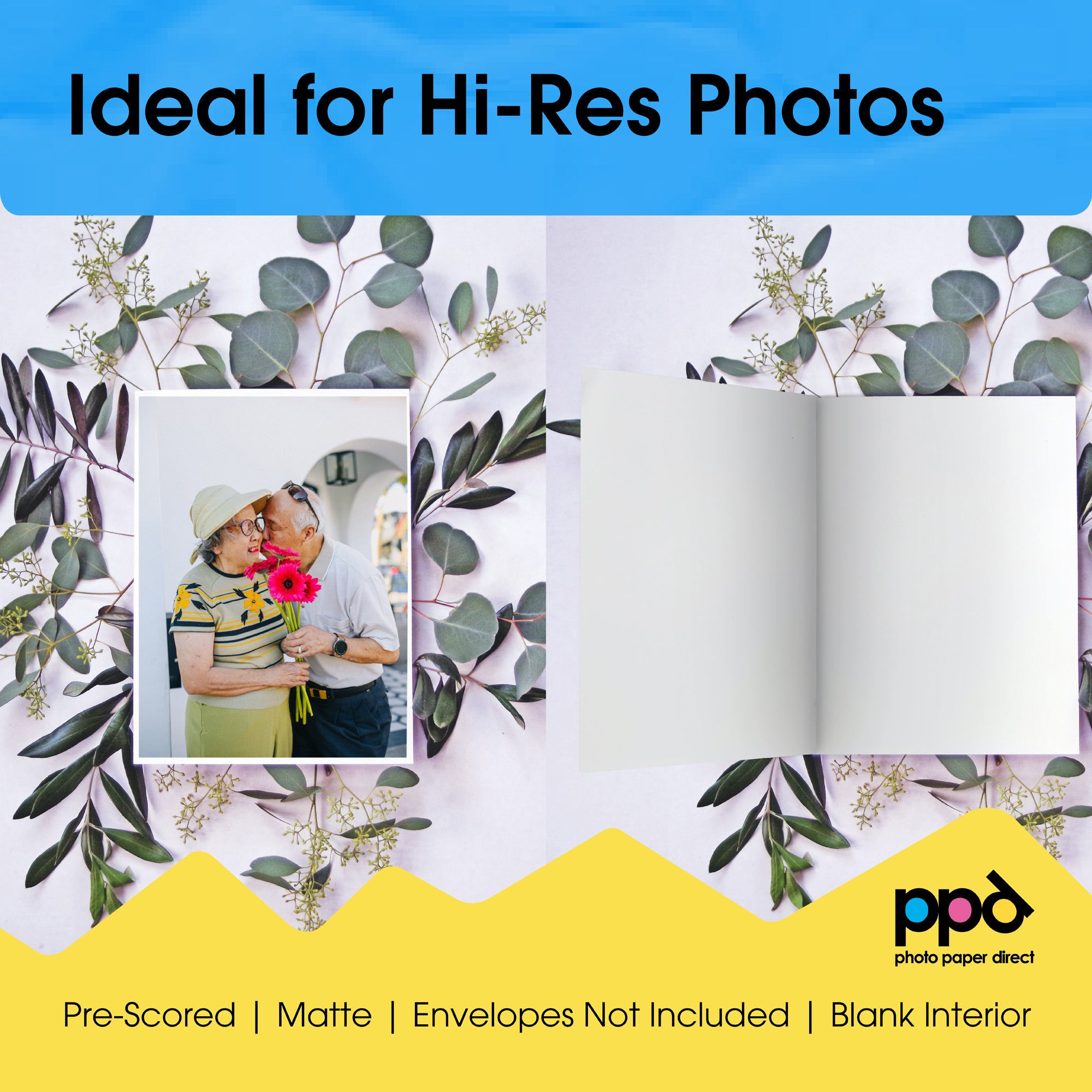 PPD Inkjet Large Matt Photo Quality Printable Greeting Cards A4 PPD-49