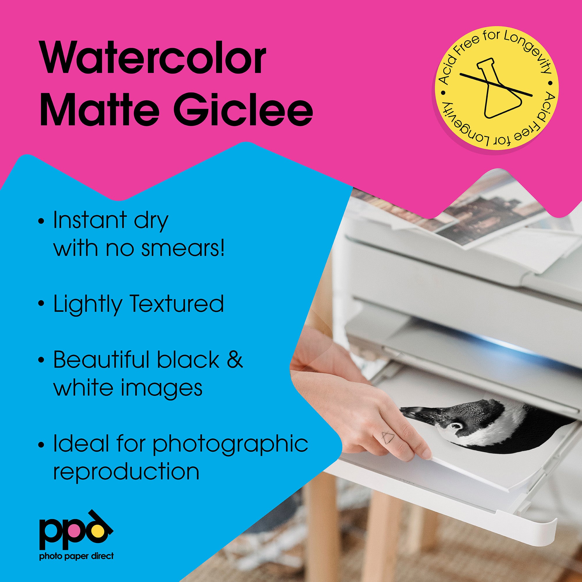 PPD Inkjet Photo Radiant White Giclee Paper 270gsm A4 PPD-78