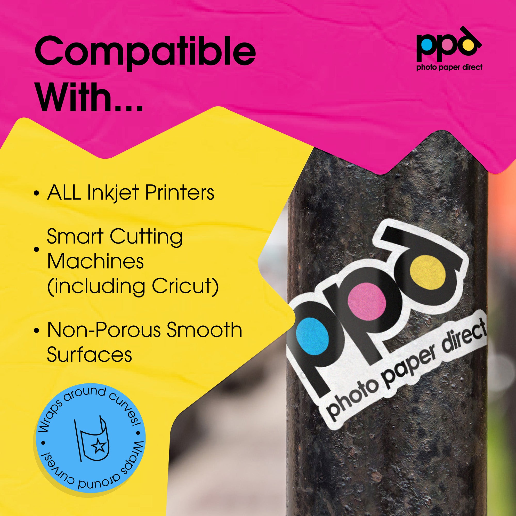 PPD Glossy Sticker Paper A4 120g Self Adhesive PPD-73