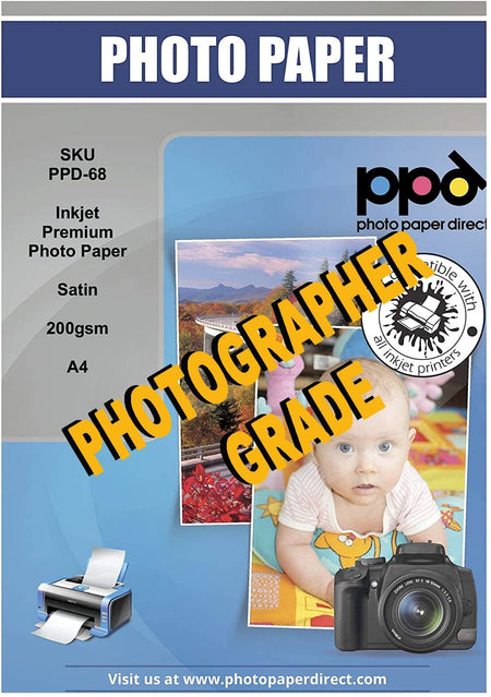 PPD Inkjet Premium Photo Paper Satin A4 200gsm PPD-68