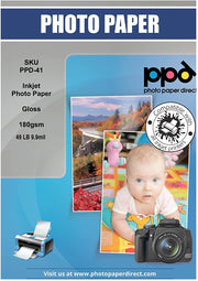 PPD Inkjet Photo Paper Glossy 49lb. 180gsm 9.9mil A3 PPD-41