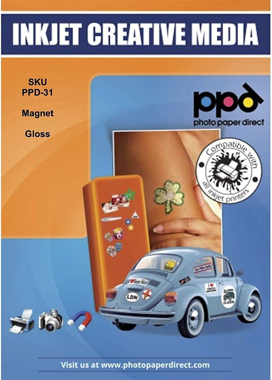 PPD Inkjet Photo Glossy Magnetic Paper A4 PPD-31
