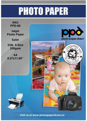 PPD Inkjet Premium Photo Paper Satin A4 200gsm PPD-68