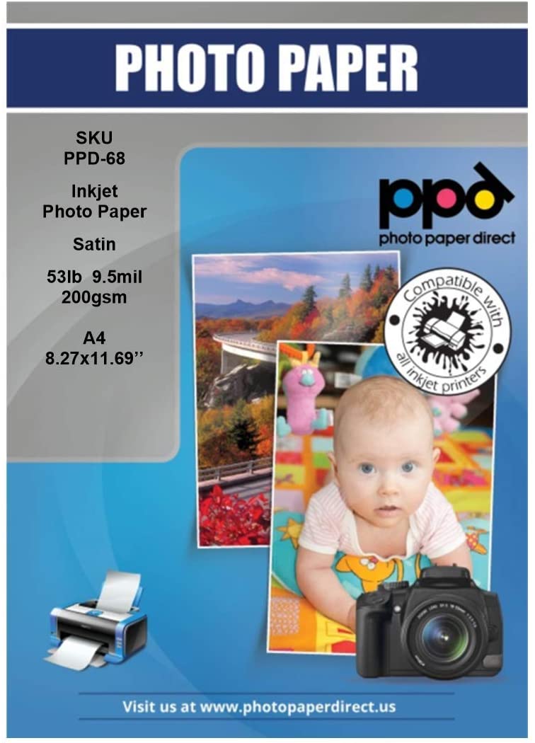 PPD Inkjet Premium Photo Paper Satin A4 200gsm PPD-68