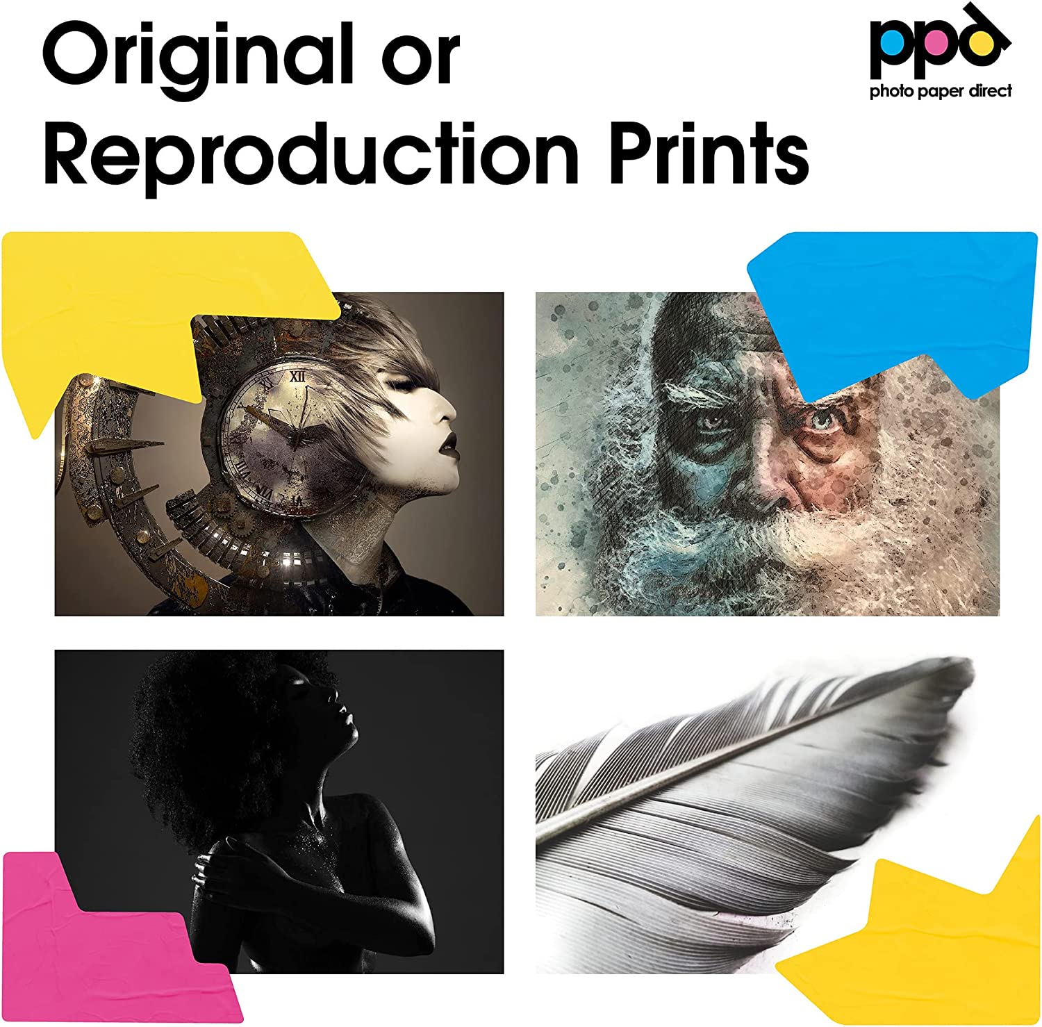 Photo Paper Direct PD Inkjet Radiant White Giclee Paper 100% Cotton Fibre Archival A3 270 ...