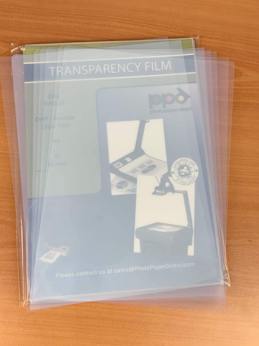 PPD Inkjet Transparencies Overhead Projector Film (OHP Film) A4 PPD-34