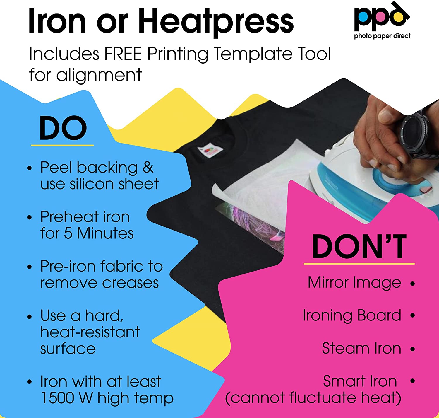 PPD Inkjet Iron-On Dark Transfer Paper A4 PPD-4