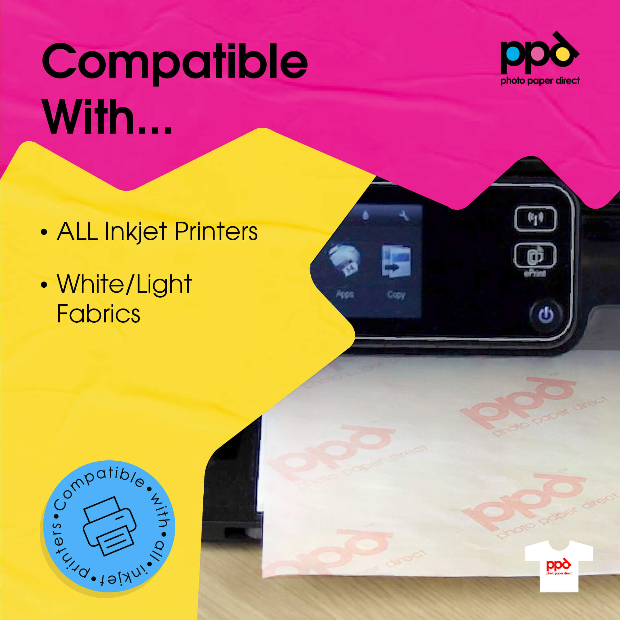 PPD Inkjet Iron-On Light Transfer Paper A4 PPD-1 – PhotoPaperDirect UK