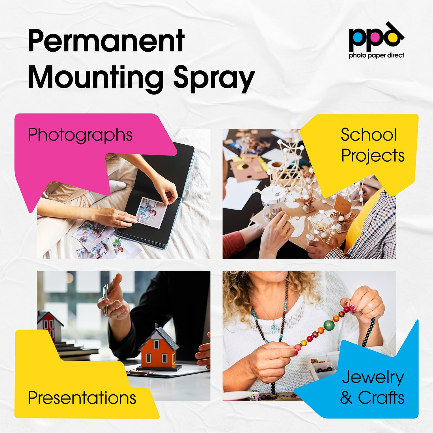 Ghiant HIGH-TAC 400 ml Permanent Mounting Spray Glue for Inkjet Papers